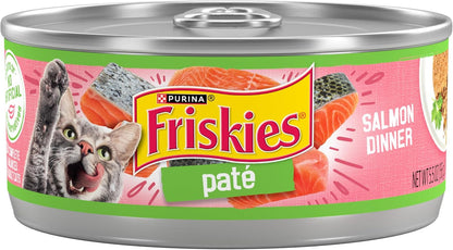 Purina Friskies Wet Cat Food Pate, Pate Salmon Dinner - (Pack of 24) 5.5 Oz. Cans1