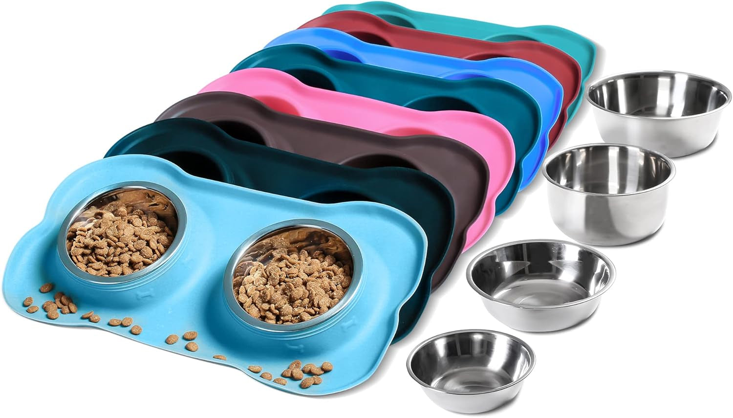 hubulk-pet-dog-bowls-2-stainless-steel-dog-bowl-with-no-spill-non-skid-silicone-mat-pet-food-scoop-water-and-food-feeder-bowls-for-feeding-small-medium-large-dogs-cats-puppies-s-pink