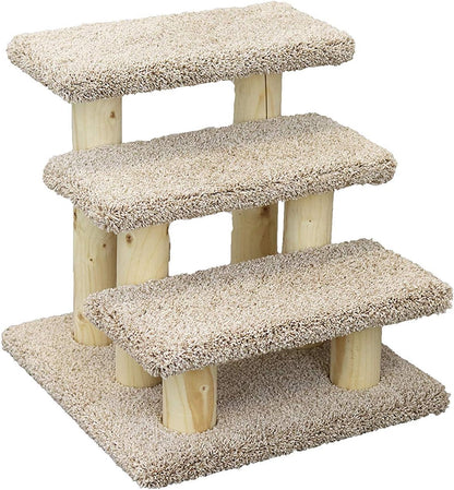 New Cat Condos 110223-Brown Wood Constructed Large Pet Stairs for Cats and Dogs, Large6
