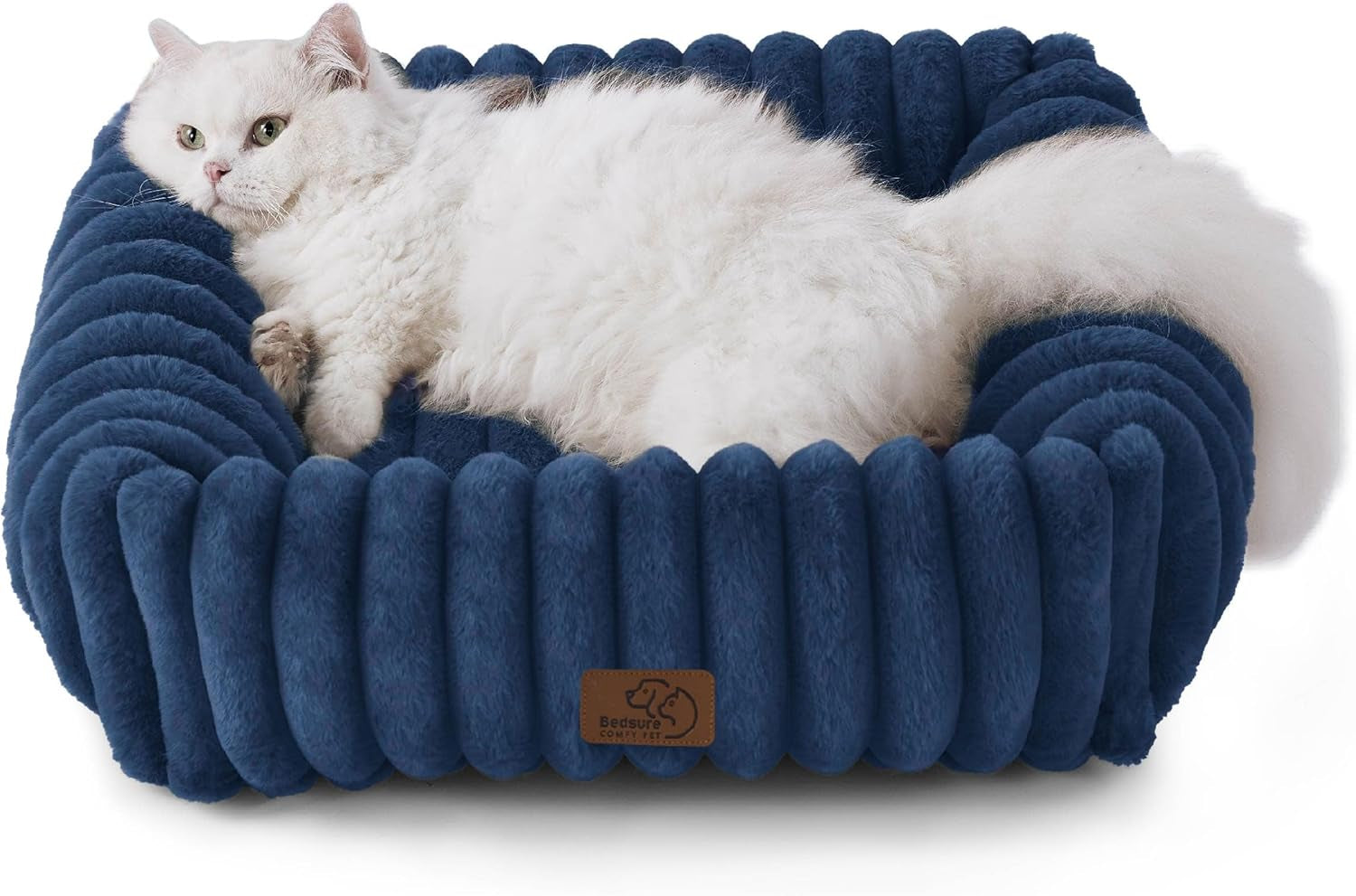 bedsure-comfyfleece™-cute-dog-bed-for-small-medium-dogs-washable-25in-cream-furry-puppy-beds-square-rectangle-orthopedic-corduroy-aesthetic-pet-beds-removable-zipper-cover-non-slip-bottom-up-to-15-lbs