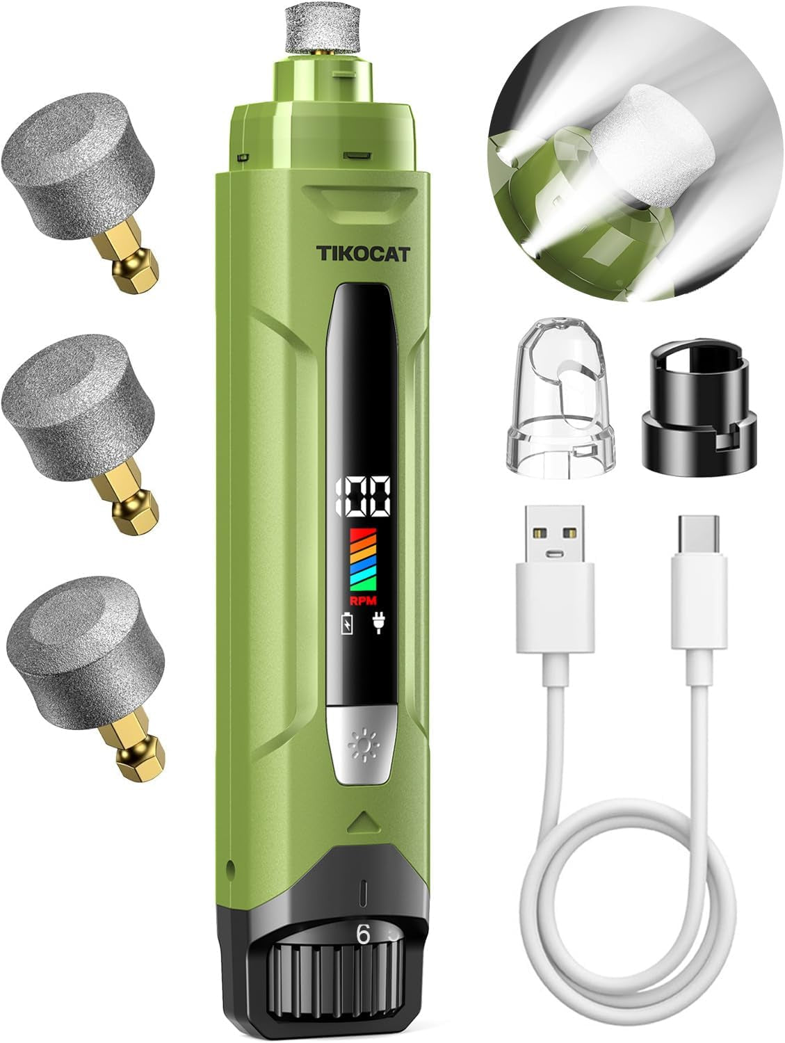 whisper-quiet-dog-nail-grinder-50-more-powerful-for-sensitive-dogs-cats-6-speed-pet-nail-trimmer-with-led-display-4-led-lights-3-grinding-bits-no-over-cutting-stress-free-grooming-for-all-pets