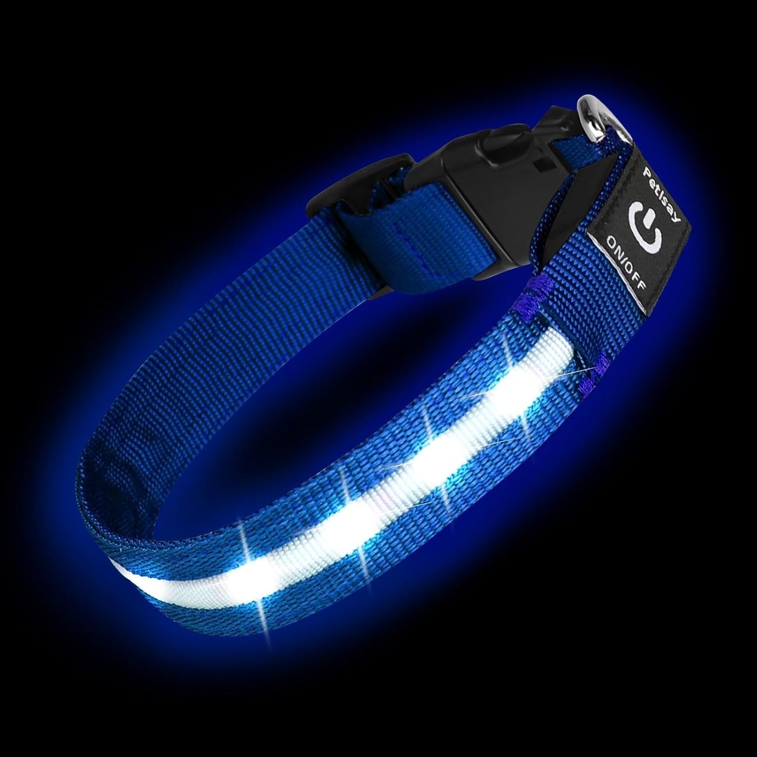 super-bright-led-dog-collar-waterproof-light-up-collarsgreen-medium-lighted-dog-collar-with-adjustable-fit-soft-nylon-comfort-usb-c-rechargeable-glow-in-the-dark-visibility-for-night-walks