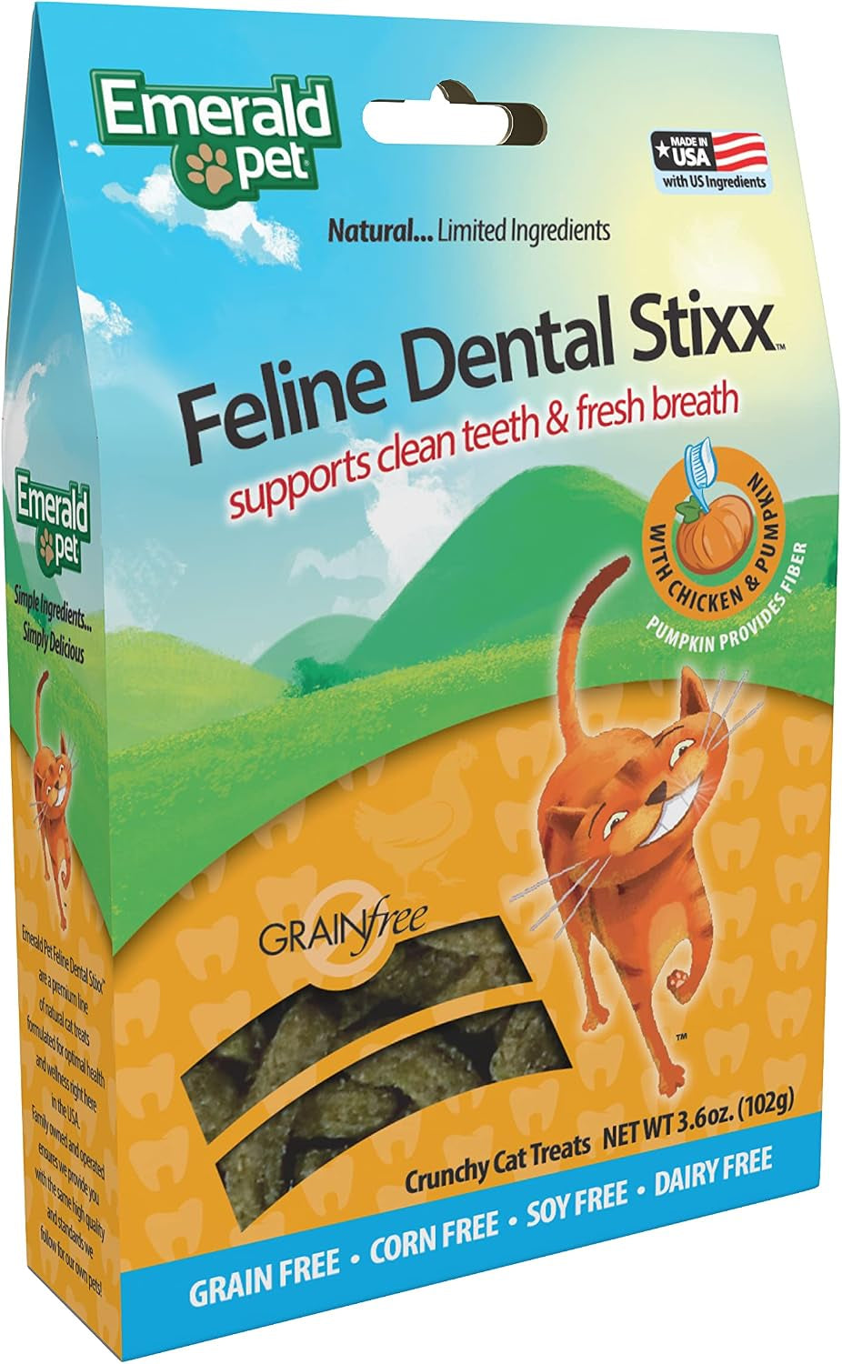 emerald-pet-grain-free-chicken-cat-dental-treats-crunchy-dental-sticks-for-cats-to-clean-teeth-reduce-plaque-tartar-freshen-breath-pumpkin-for-digestive-health-natural-cat-chews-3-6-oz