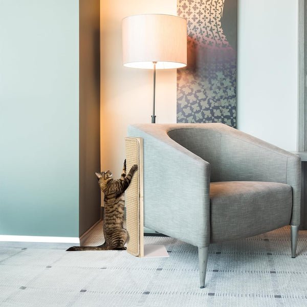 Couch Corner Scratching Post W/Replaceable Scratch Pad - Stylish Indoor Cat Scratcher - Cat Scratching Board Furniture Protector- Scratch Post for Feline Fun & Satisfaction7