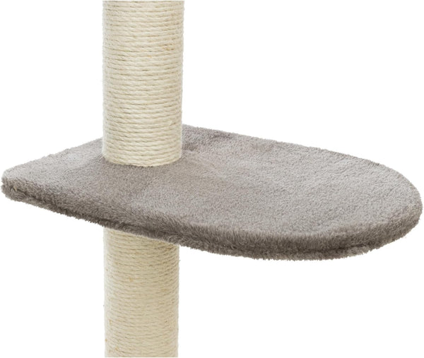 TRIXIE Altea Cat Tree, Tall Scratching Posts, 3 Elevated Platforms, Dangling Cat Toy, Cat Playground, Platinum Gray5