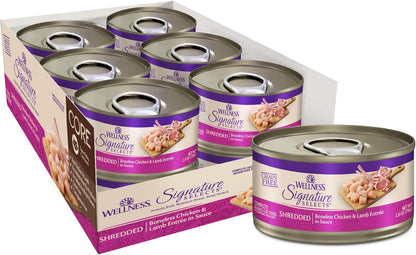 Wellness CORE Signature Selects Flaked Adult Canned Wet Cat Food, Natural, Protein Rich, Grain Free, Skipjack Tuna and Wild Salmon Entrée Recipe, 2.8 Oz, Pack of 12 Cans31