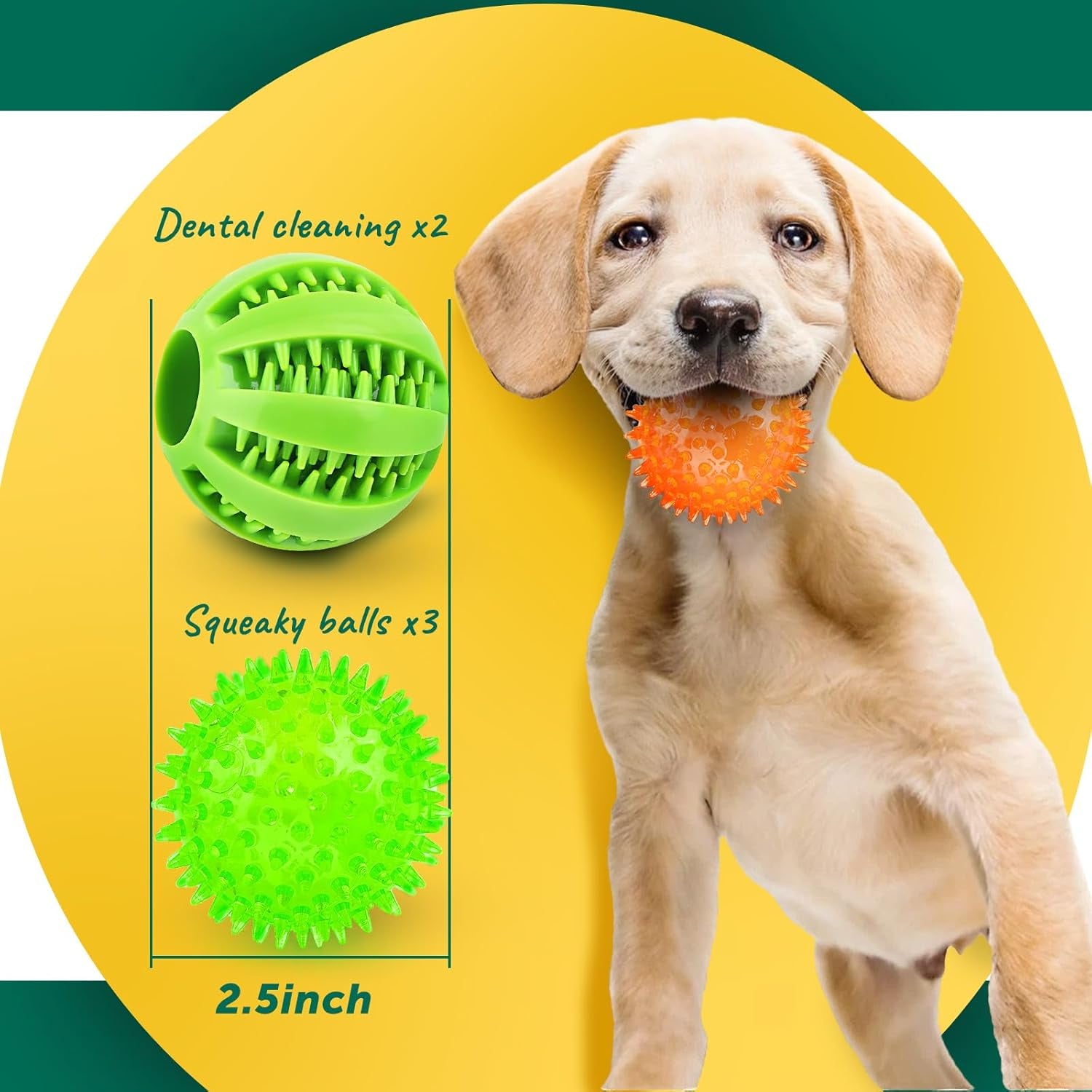 puptily-2-different-functions-interactive-ball-for-dogs-2-5-squeaky-dog-balls-toys-and-puppy-teething-chew-toy-balls-for-small-dogs-for-clean-teeth-and-training-5pcs