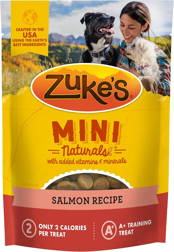 Zuke’S Mini Naturals Dog Training Treats for Dogs of All Sizes, Pet Treats Made with Real Salmon, 16 Oz. Resealable Pouch - 16 Oz. Bag1