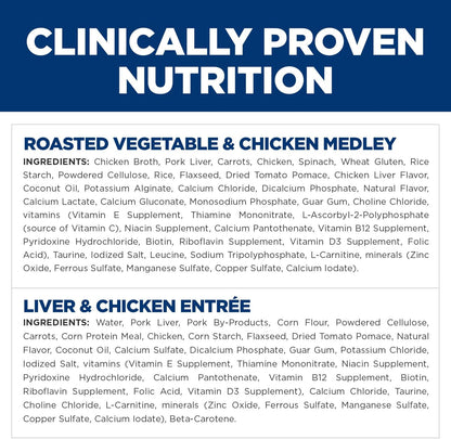 Hill'S Science Diet Adult Perfect Weight Wet Cat Food Variety Pack | #1 Veterinarian Recommended, Vegetable & Chicken and Liver & Chicken, 2.9 Oz. Cans, 12-Pack5