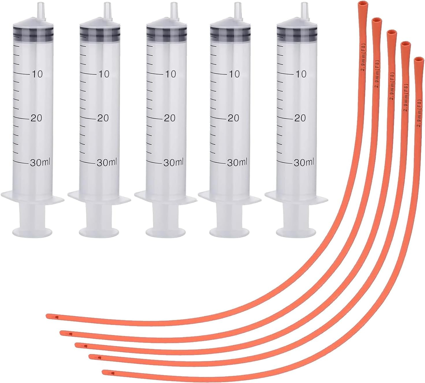 5-set-puppy-kitten-feeding-tube-kit-include-5-pack-8-fr-red-rubber-puppy-feeding-tube-and-5-clear-kitten-syringe-for-lamb-goat-sheep-puppy-kitten-whelping-feeding-watering-20ml