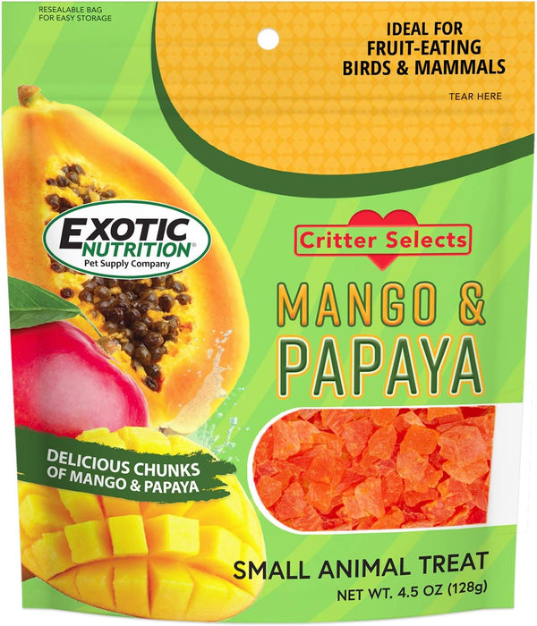 Mango & Papaya Treat (4.5 Oz.) - Healthy Treat for Small Animals - Sugar Gliders, Rats, Chinchillas, Ferrets, Parrots, Hamsters, Squirrels, Hedgehogs, Guinea Pigs, Rabbits & Other Small Animals4