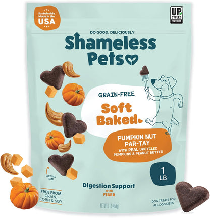 Shameless Pets Soft-Baked Dog Treats, Bananas for Bacon | Healthy Treats for Small, Medium & Large Dogs | Skin & Coat Support with Omega-3 & Omega-6 | Grain-Free, Made in USA | 6 Oz12