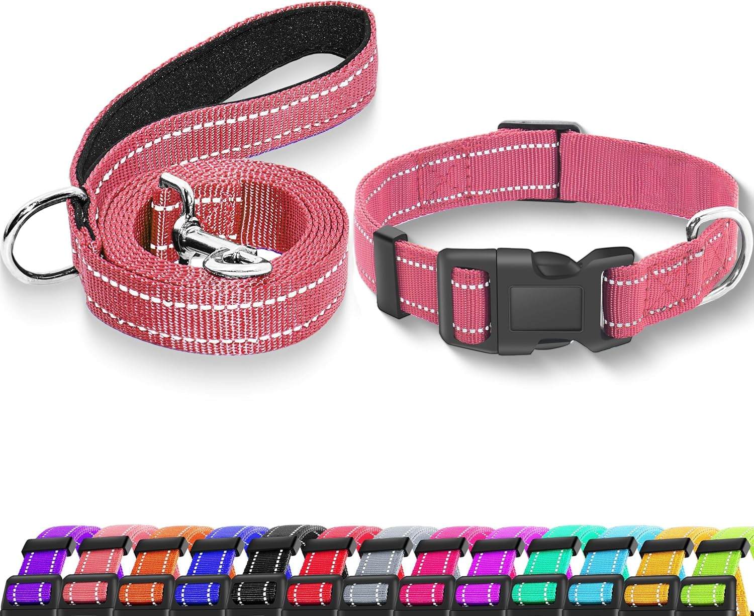 reflective-dog-collar-with-safety-locking-buckle-adjustable-soft-breathable-nylon-collars-for-small-medium-and-large-dogscollar-leash-xs-width-5-8-turquoise-adjustable-soft-breathable-nylon-collars-for-small-medium-and-large-dogs-xs-width-5-8-turquoise