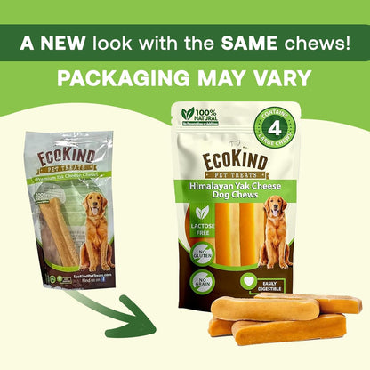 Ecokind Yak Cheese Himalayan Dog Chews, Yak Chews for Large Dogs, 4-5 Bones | 1 Lb, Long Lasting for Aggressive Chewers, Only 3 Ingredient Natural High Protein Dental Dog Treats, No Additives or Lactose8