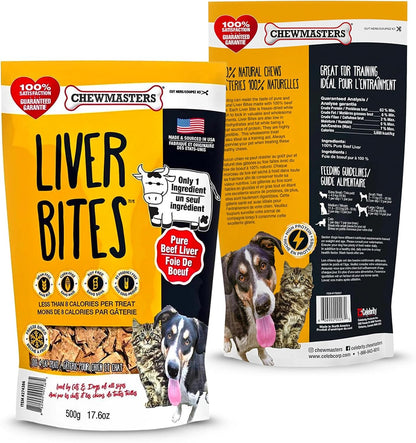 Chewmasters 100% Pure Beef Liver Bites 17.6Oz Freeze Dried Cat & Dog Treats | All Natural High Protein Training Treats, Grain Free, Healthy Real Meat Flavor for All Life Stages, No Additives, Made in USA9