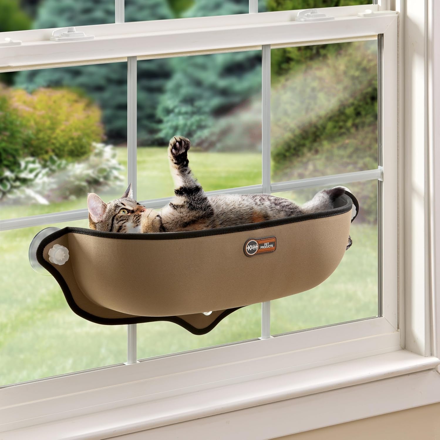 k-h-pet-products-ez-mount-window-bed-kitty-sill-tan-27-x-11-x-6-inches