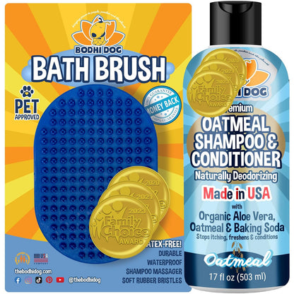 Bodhi Dog Shampoo Brush - Pet Grooming & Bath Supplies for Dogs and Cats - Bath Brush for Long & Short Hair - Premium Scrubber for Shower, Showerhead, Sprayer & Bathing (One Pack, Blue)22