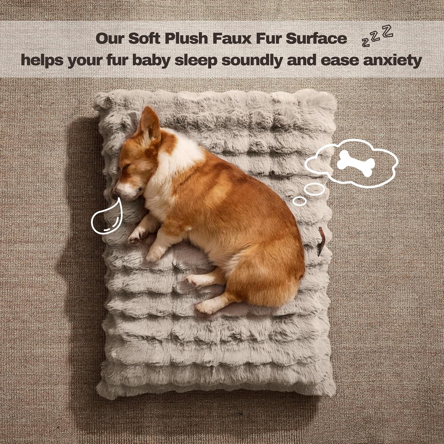 wdcozy-fluffy-dog-crate-beds-for-large-dog-plush-faux-fur-kennel-pad-with-removal-washable-cover-soft-pet-mat-for-sleeping-ease-anxiety-anti-slip-bottom-for-pet-up-to-90-lbs-41x27-beige