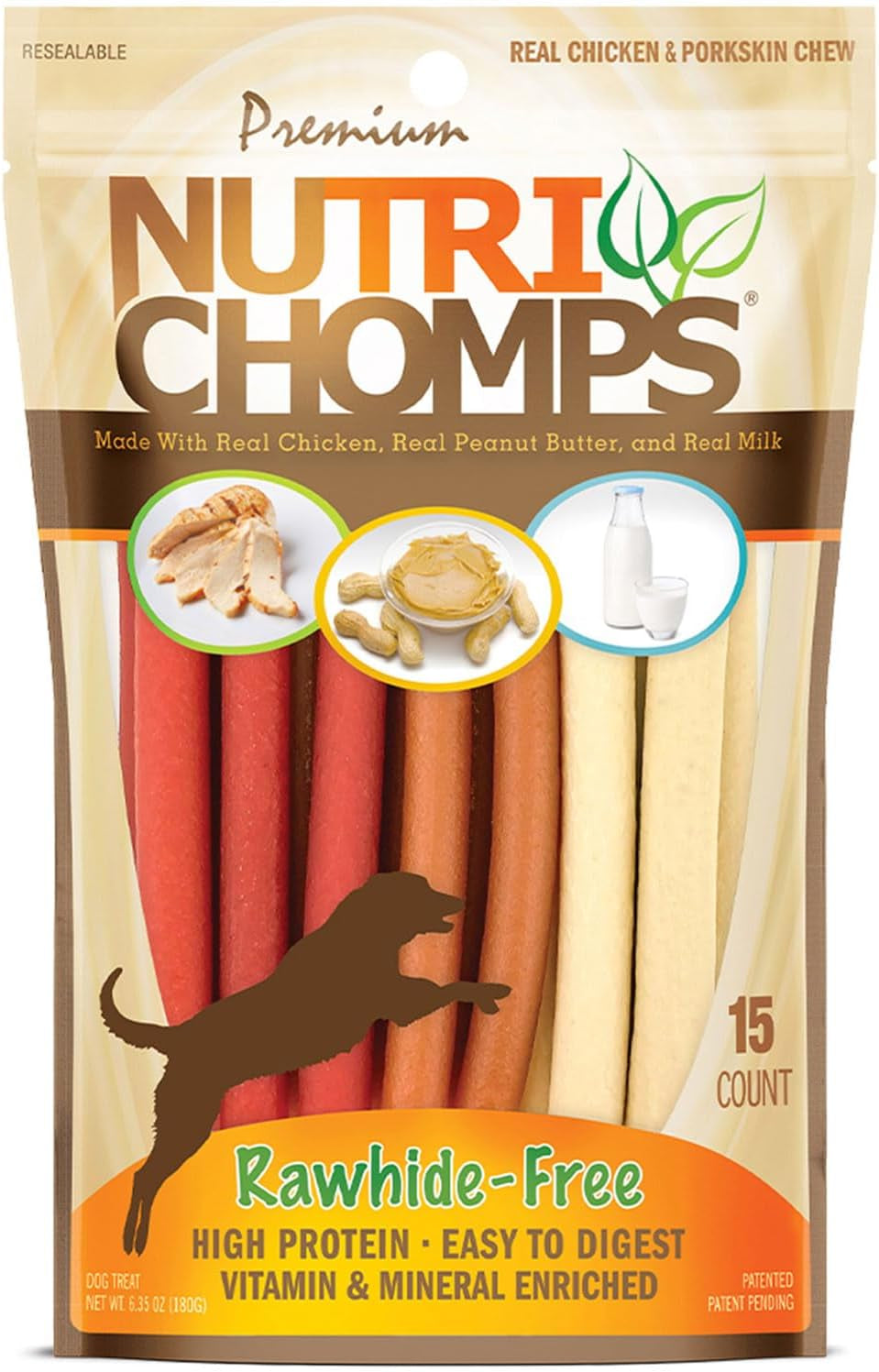 nutri-chomps-dog-chews-5-inch-twists-easy-to-digest-rawhide-free-dog-treats-15-count-real-chicken-peanut-butter-and-milk-flavors-a-rawhide-free-chew-thats-gentle-and-easy-to-digest-made-with-the-real-wholesome-ingredients-dogs-love