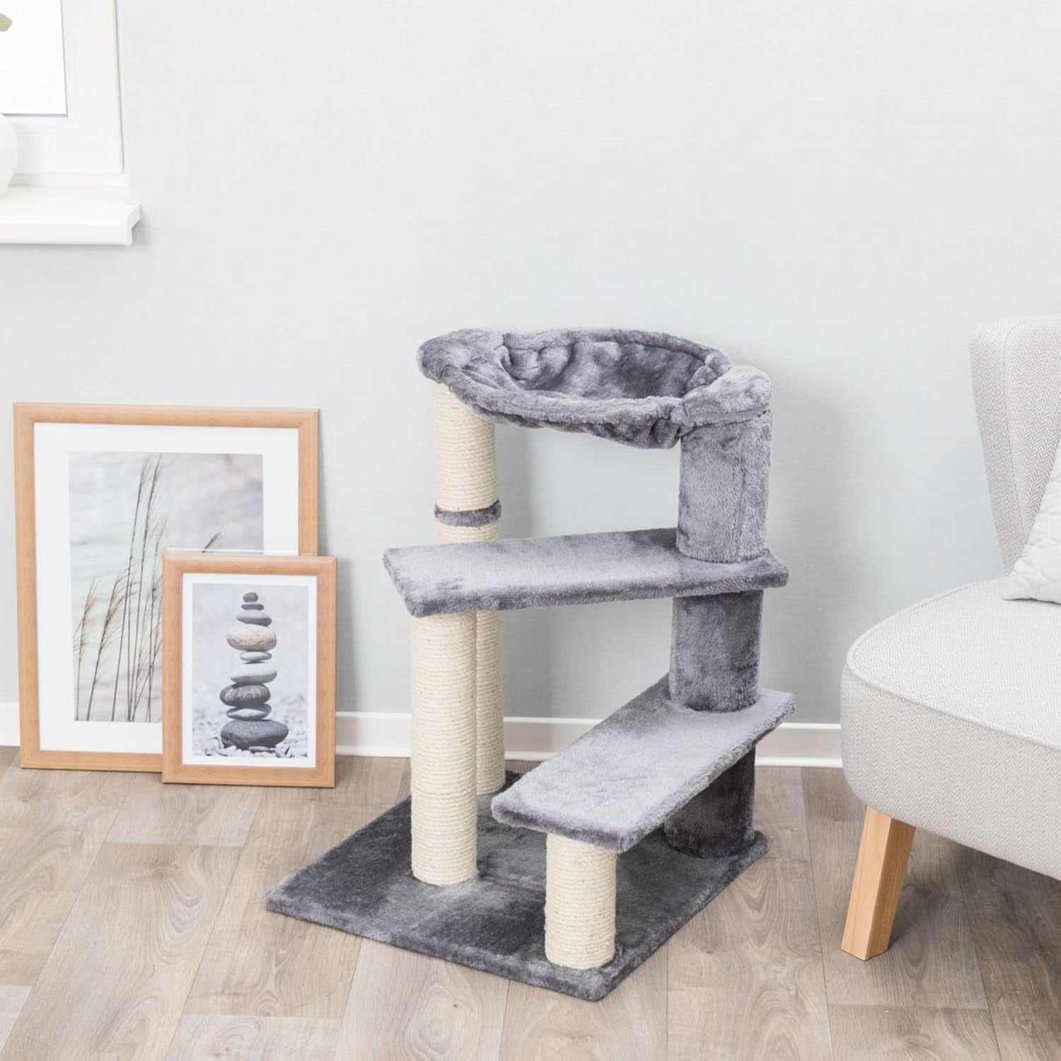 trixie-baza-senior-cat-tree-with-hammock-and-steps-scratching-posts-cat-playground-gray-medium