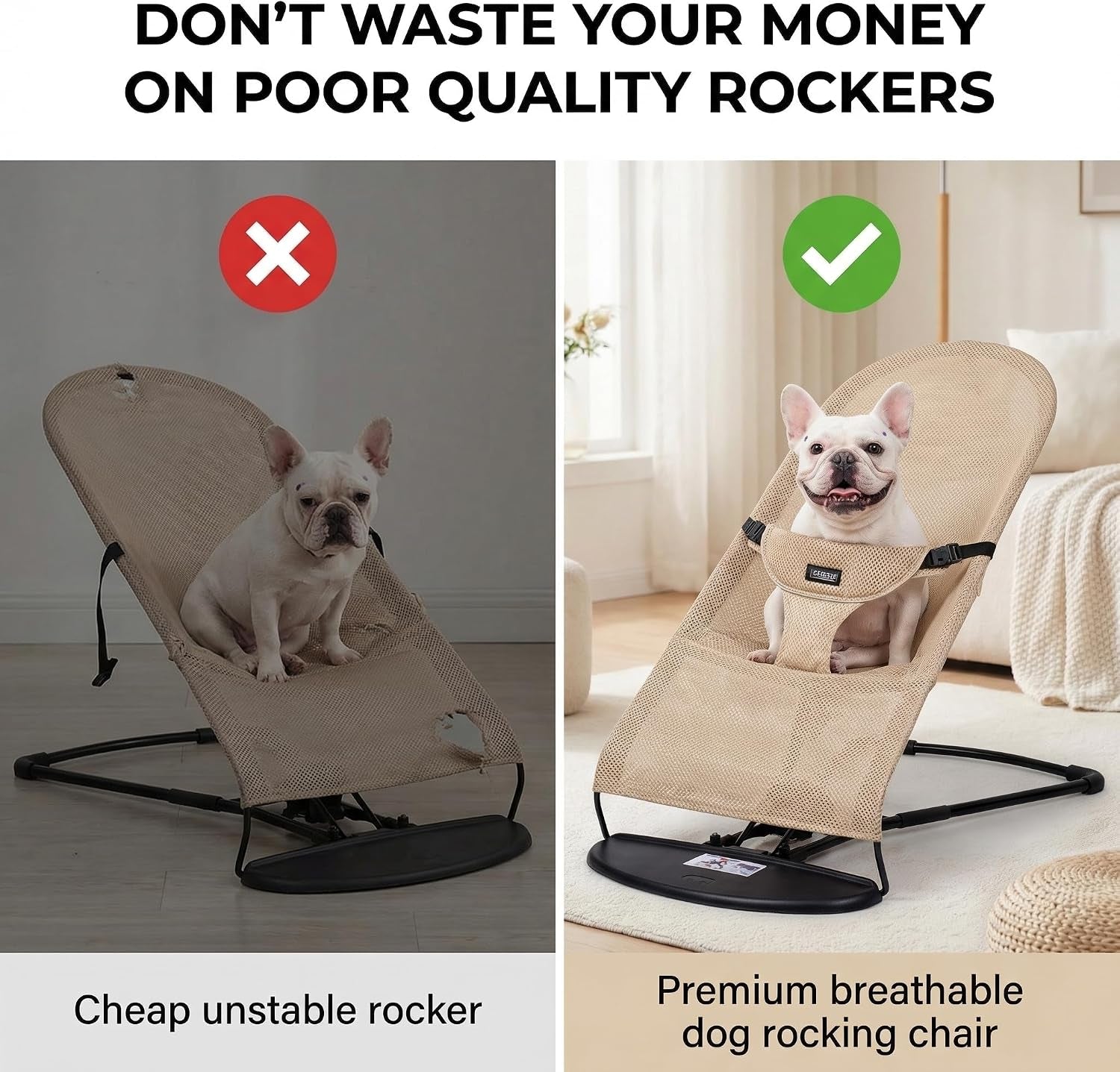cat-dog-rocking-chair-bouncer-bed-for-frenchie-french-bulldog-lounge-outdoor-portable-foldable-pet-furniture-adjustable-height-breathable-mesh-safety-harness-for-small-animals-puppies