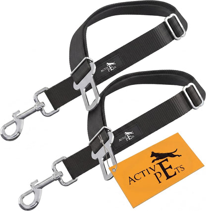 Active Pets Black Car Seat Belt for Dogs, Attaches to Harness & Collar, Adjustable 18" - 24" Travel Restraint System Fits Small - Large Pups for Safety & Comfort, Essential Pet Supplies & Accessories7