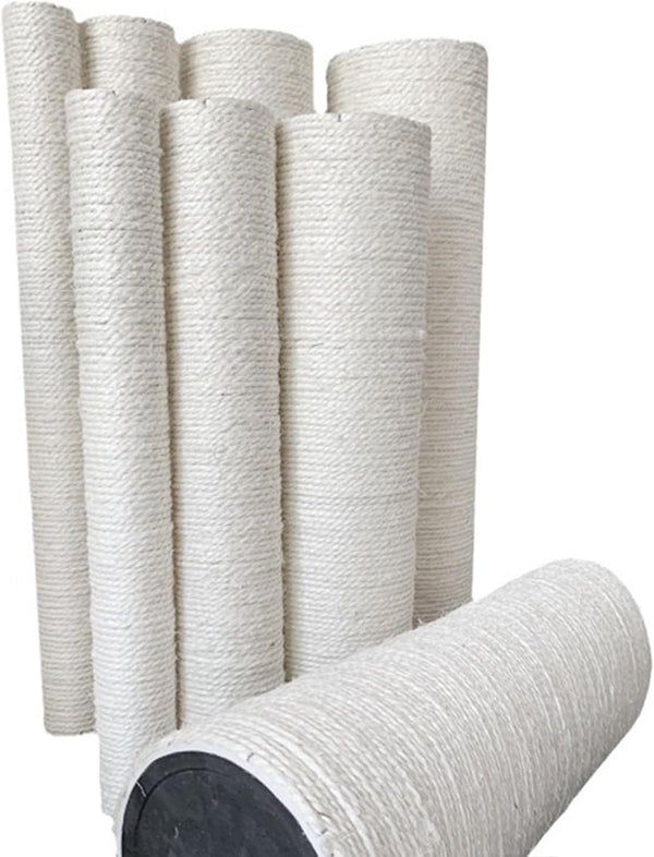 2Pcs M10 Cat Tree Replacement Post - 10Mm Bolt Sisal Cat Scratching Post Replacement Pole DIY M10 Bolt Sturdy PVC Tubes Screws Included (2.36 * 19.68")2