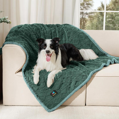 Luciphia Waterproof Pet Blanket, Liquid Pee Proof Dog Blankets for Sofa Bed Couch, Reversible Sherpa Fleece Furniture Protector Cover for Small Medium Large Dogs Cats,Khaki Small（40" X 28"）30