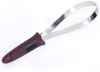 BOTH WINNERS Dual-Sided Shedding Blade with Stainless Steel Blade De-Shedding Tool for All Dog Coat Types- Soft Touch Grip (Burgundy)1