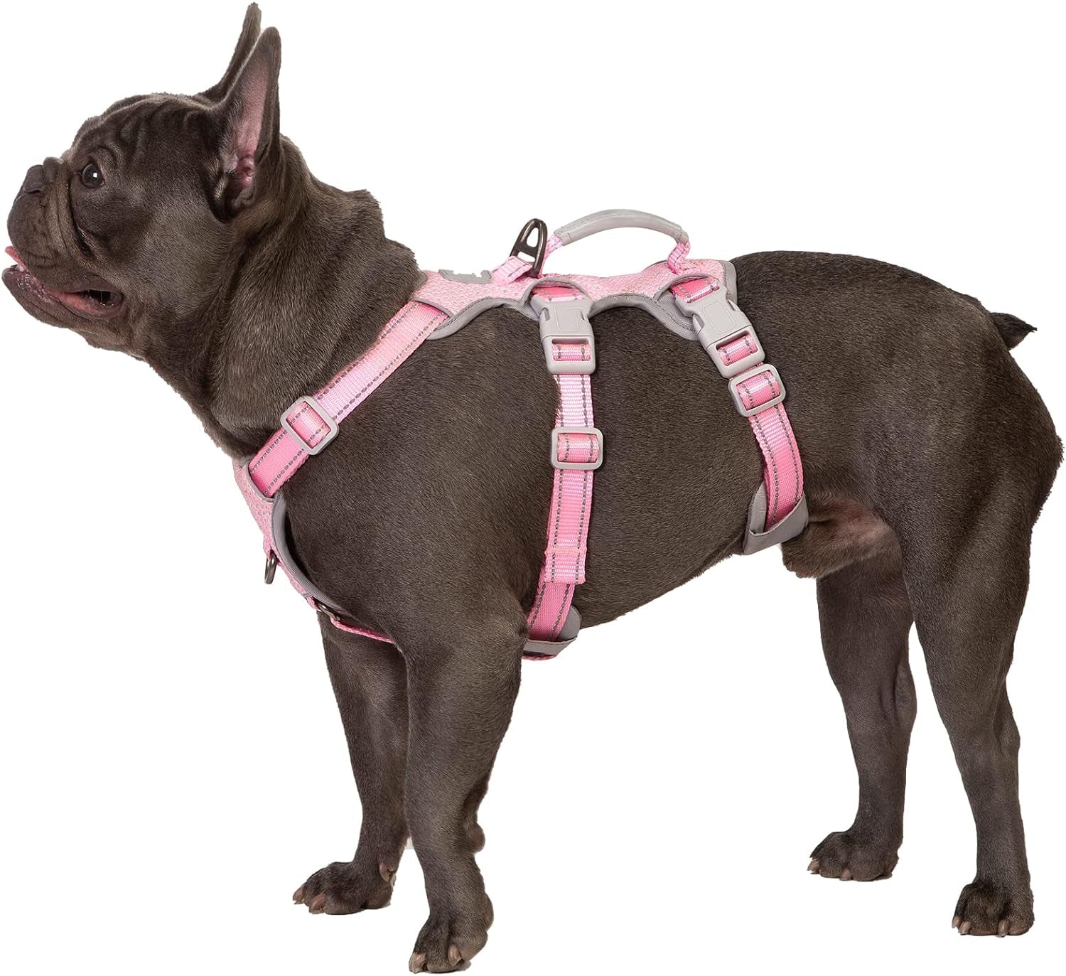 huntboo-escape-proof-harness-no-slip-dog-harness-escape-proof-fully-reflective-harness-with-handle-breathable-durable-adjustable-vest-for-medium-dogs-walking-and-training-gear-black-m