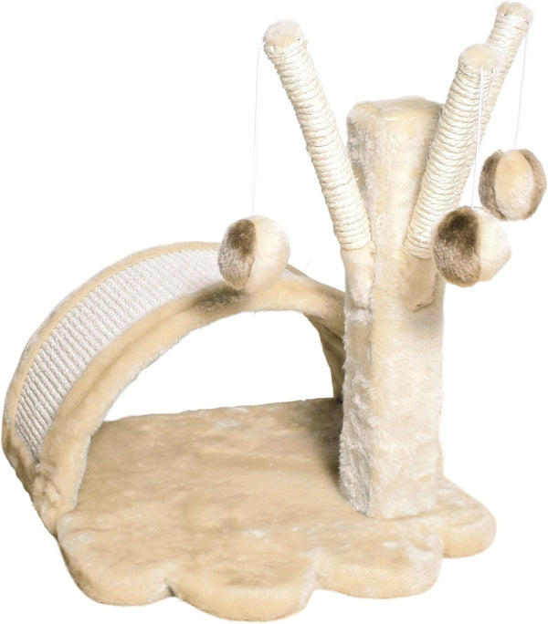 Trixie Mica 18-In Cat Tree for Kittens, Indoor Jute Scratching Post Cat Furniture, Padded Platform, Dangling Toy, Greige8