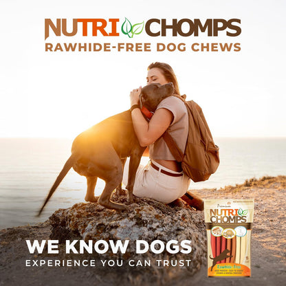 Nutri Chomps Dog Chews, 5-Inch Twists, Easy to Digest, Rawhide-Free Dog Treats, 15 Count, Real Chicken, Peanut Butter and Milk Flavors | a Rawhide-Free Chew That'S Gentle and Easy to Digest, Made with the Real, Wholesome Ingredients Dogs Love6