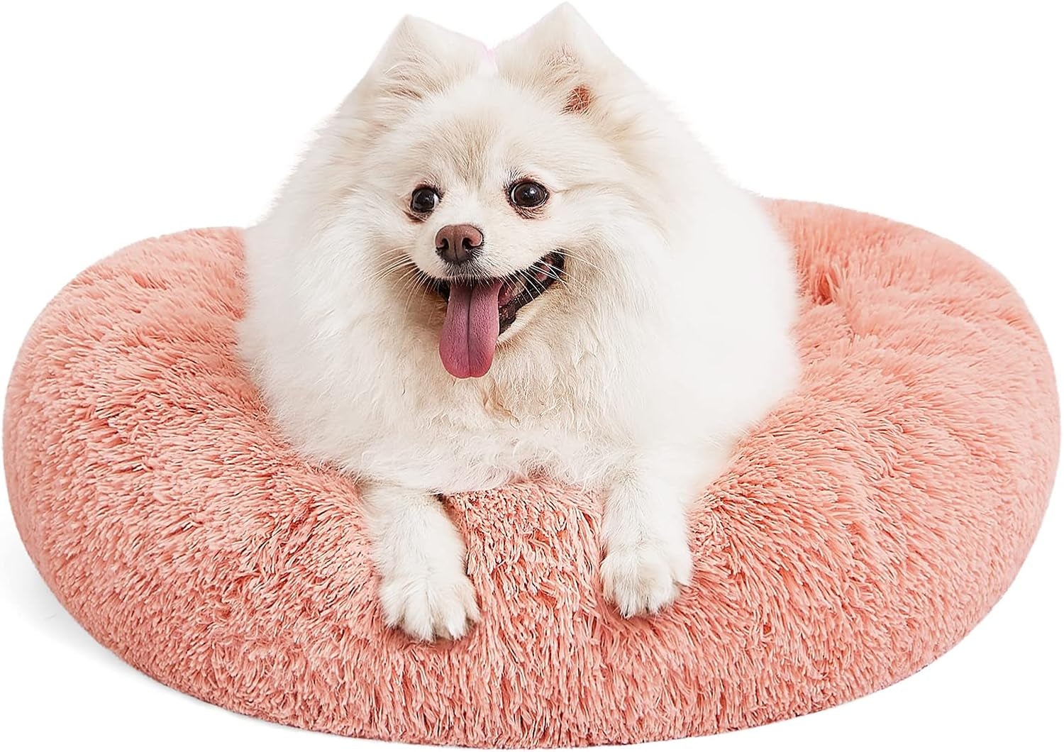mixjoy-orthopedic-dog-bed-comfortable-donut-cuddler-round-pet-beds-ultra-soft-washable-dog-and-cat-cushion-20-23-30-23-brown
