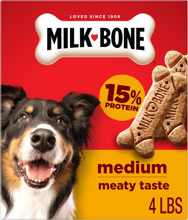 Milk-Bone Mini’S Original Biscuits, Mini Dog Treats, 6 Boxes | 6 (15-Oz.) Boxes, Tail-Wagging Meaty Taste, 15% Protein, 5 Calories per Treat12