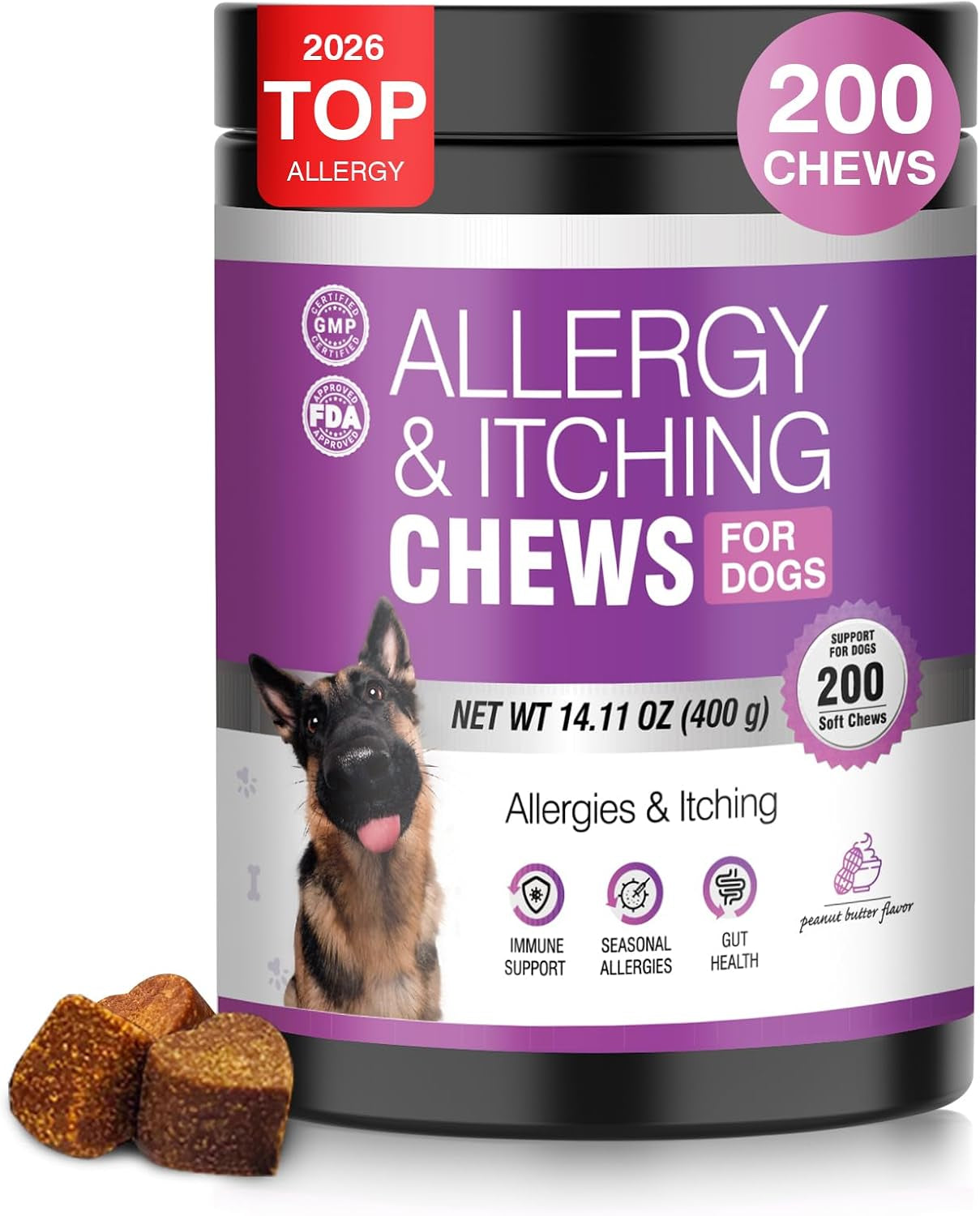 dog-allergy-chews-200ct-dog-allergy-and-itching-skin-relief-anti-itch-aller-immune-bites-for-dogs-licking-paws-treatment-relief-itchy-chew-probiotics-vitamins-for-skin-and-coat-allergies-lamb-probiotics-vitamins-bites-for-dogs-licking-paws-anti-itch-treatments-to-soothe-allergies-support-healthy-coat-health