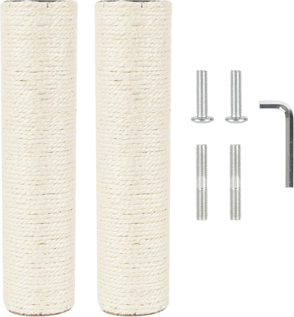 2.9In 7.4Cm Diameter Cat Scratching Post Replacement Sisal Pole Parts for Cat Tower (M10, 30Cm/11.8In)1