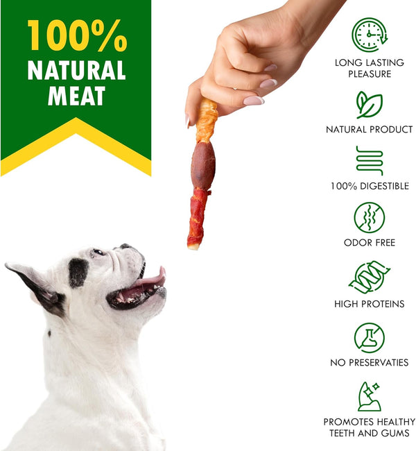 Beloved Pets Dog Treats & Rawhide Bones Wrapped Chicken and Duck - Pet Chews Sticks for Large, Medium & Small Breeds - Long Lasting Chewers Snacks – Puppy Treats3