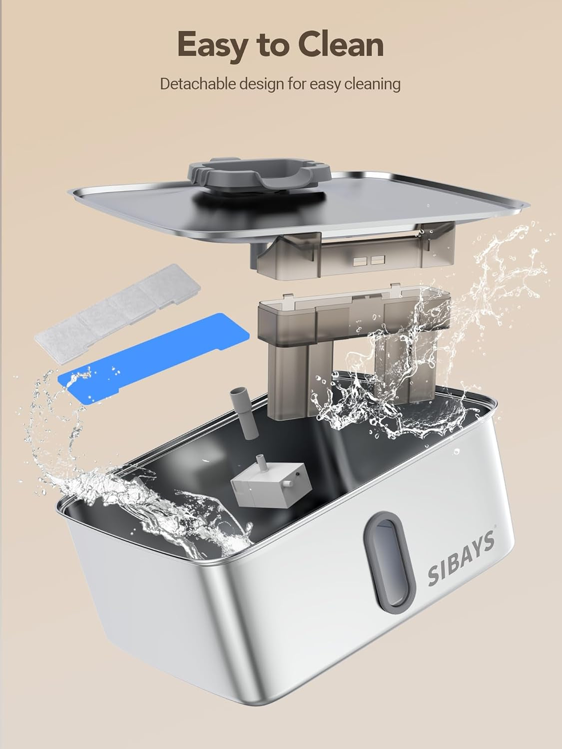 sibays-4gal-15l-dog-water-fountain-for-large-dogs-stainless-steel-large-pet-water-fountain-ultra-quiet-automatic-dog-water-bowl-dispenser-with-water-level-window-and-led-lightfs78-silver-grey