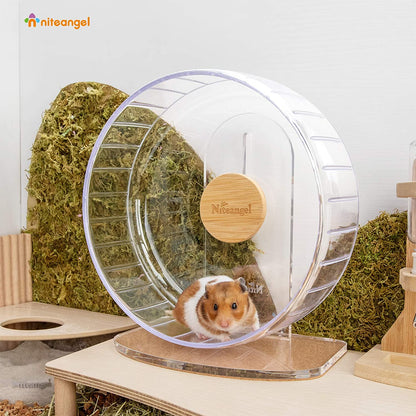 Niteangel Super-Silent Hamster Exercise Wheels: Quiet 10 Inch Running Wheel | Can 10.6-13.4" Adjustable Height - No Bend Back Spinner Running for Dwarf Syrian Hamster Gerbils Mice or Other Small Animal3