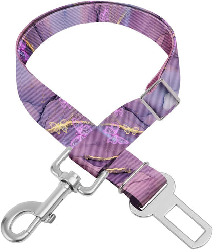 Adjustable Pet Cat and Dog Car Seat Belt，The Lanyard Is Flexible and Adjustable from 20 to 33 Inches (Floral)11