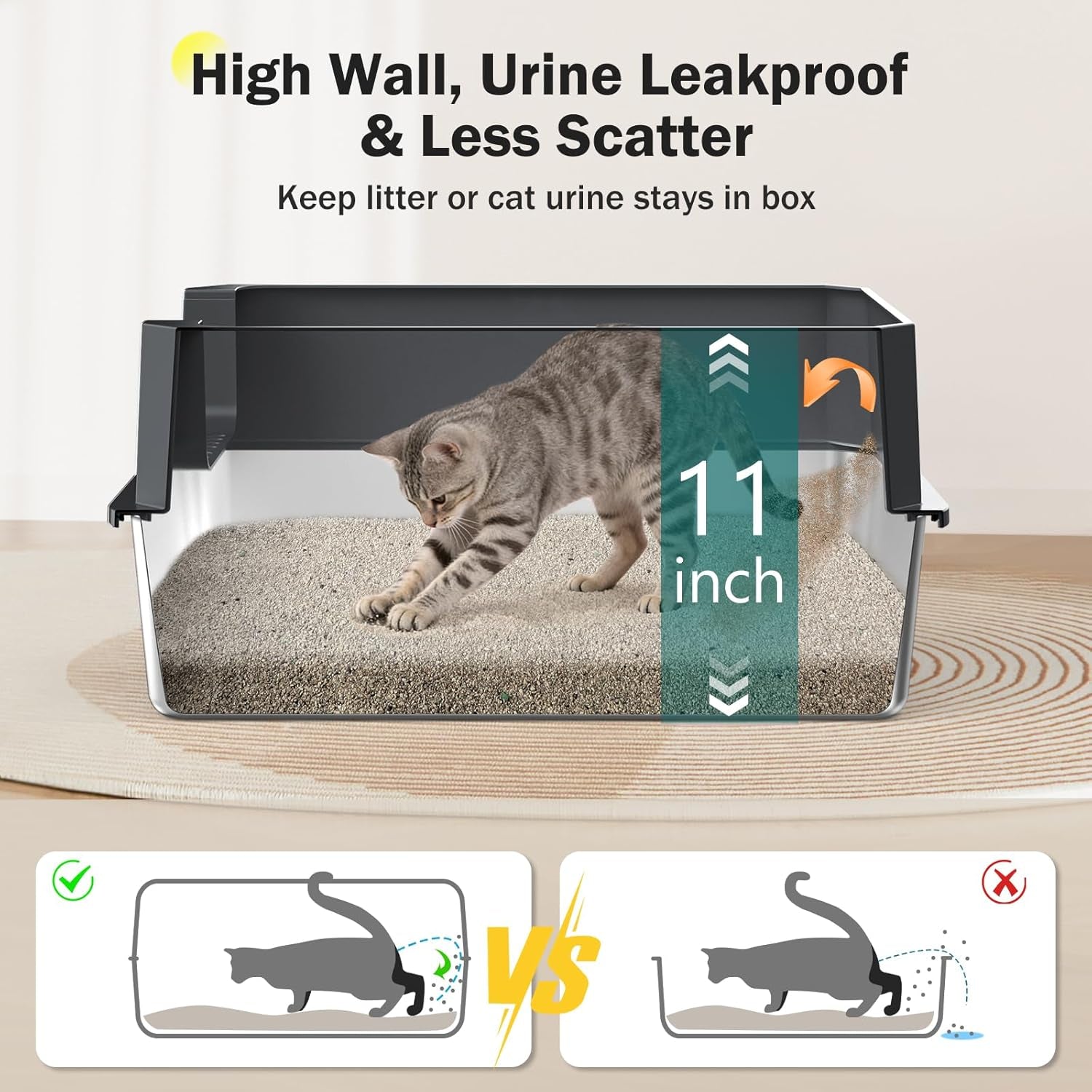 stainless-steel-litter-box-extra-large-litter-boxes-for-big-cats-xlarge-metal-cat-litter-box-with-lid-anti-urine-leakage-xl-box-with-high-sides-easy-clean-non-sticky-scoop-included