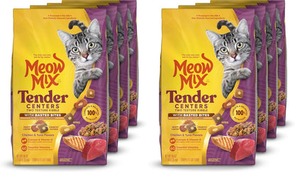 Meow Mix Tender Centers, Salmon & White Meat Chicken Flavors, Dry Cat Food, 20 Lb. Bag | Dry Cat Food with Two Texture Kibble, Meaty Center Surrounded by a Crunchy Outer Layer, Complete and Balanced Nutrition23