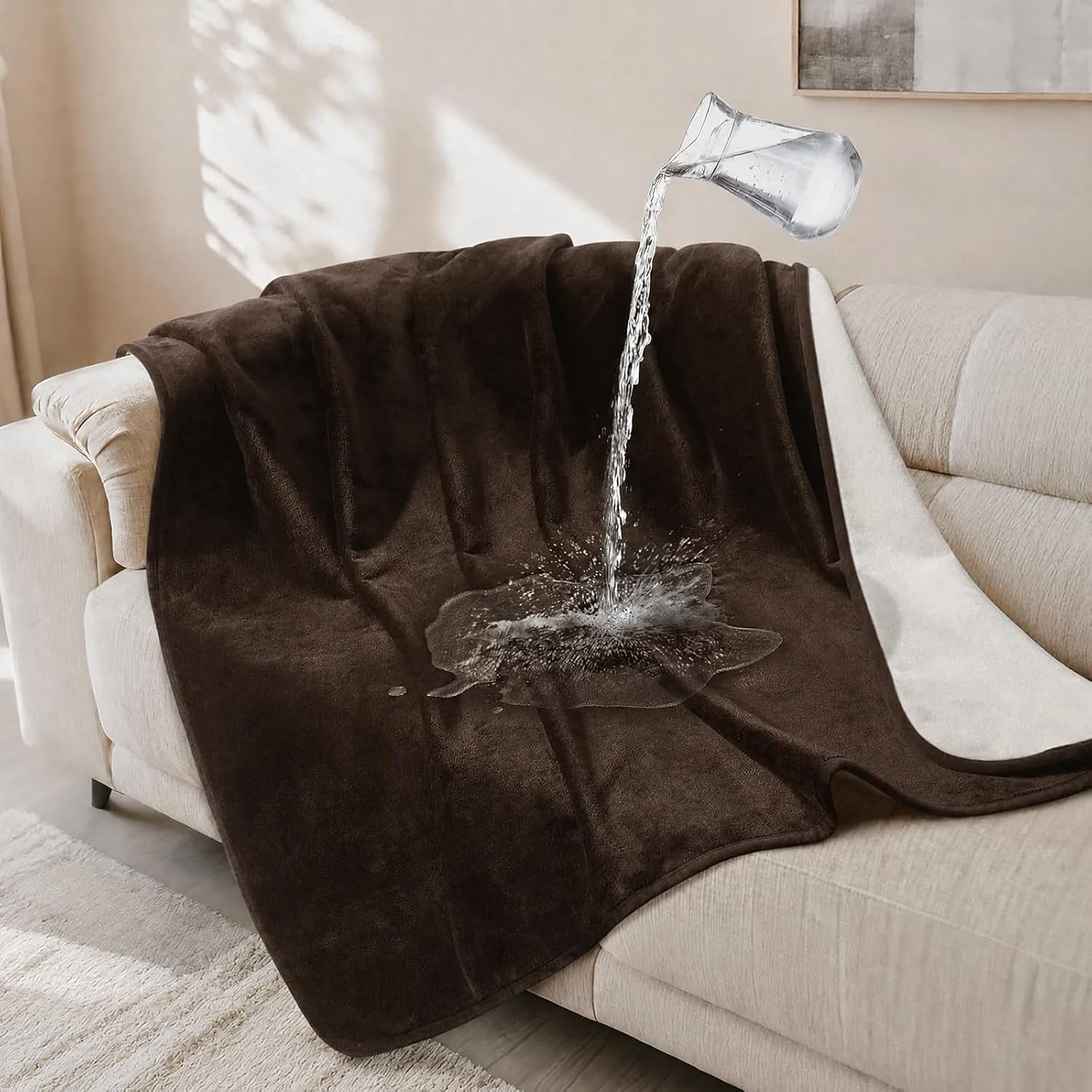 loobani-waterproof-blanket-for-bed-soft-flannel-twin-bed-blanket-60-x-80-dog-pet-blankets-for-large-dogs-reversible-spill-proof-throw-for-couch-cover-movie-time-camping-travel-noise-free-grey