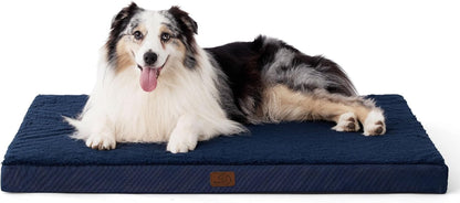 Bedsure Washable Dog Beds Large Sized Dog with Comfy Sherpa, 36X27In Grey | Orthopedic Egg Crate Foam,Comfort Support Flat Rectangle Pet Mat,Non-Slip Bottom,Removable Cover,For Large Breed up to 55 Lbs16