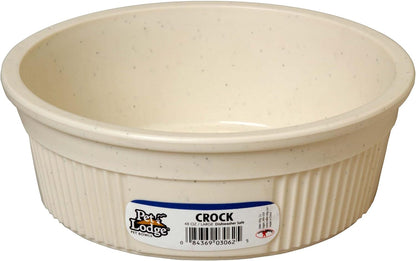 Pet Lodge® Crock Pet Bowl | Heavy Duty Plastic | Dog Feed & Water Bowl | Granite | 2.5 Cups | Medium2