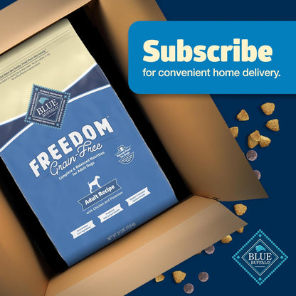 Blue Buffalo Freedom Grain-Free Dry Dog Food, Complete & Balanced Nutrition for Adult Dogs, Made in the USA with Natural Ingredients, Chicken & Potatoes, 24-Lb Bag12