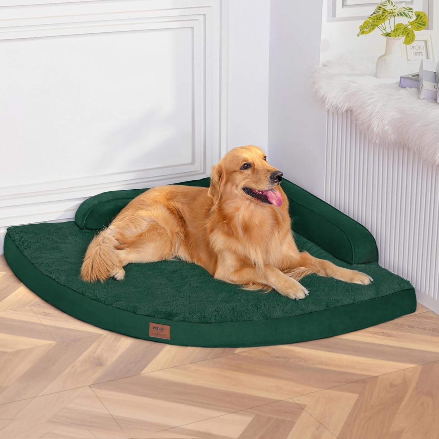 mekiy-orthopedic-waterproof-dog-bed-with-sides-for-extra-large-sizes-dogs-egg-crate-foam-waterproof-liner-anti-slip-bottom-space-saving-perfect-for-corners-and-sofa-edges-40-x-40-inch