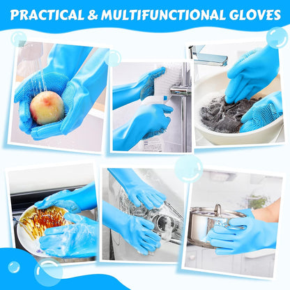 Pecute Silicone Pet Grooming Gloves for Washing Cats Dogs Bath Brush | 3,000 Soft Bristles, Gentle Massage & Deshedding, Dishwasher Safe, for Large/Thick Coats, Home/Car Cleaning8