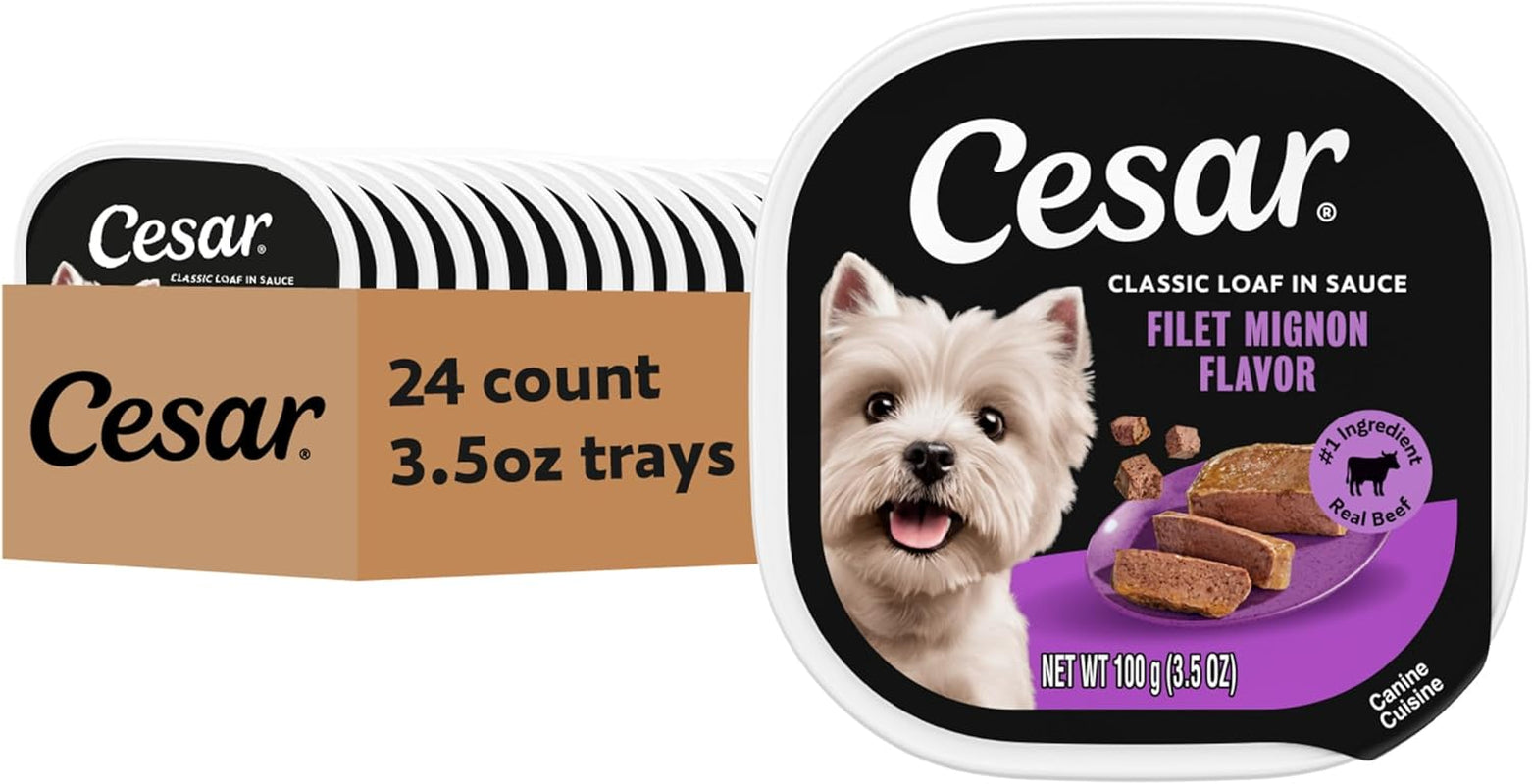 cesar-classic-loaf-in-sauce-wet-dog-food-filet-mignon-3-5-oz-24-count-made-in-usa-real-beef-1-ingredient-no-fillers-added-sugar-artificial-flavors-use-as-meal-or-topper-easy-peel-trays