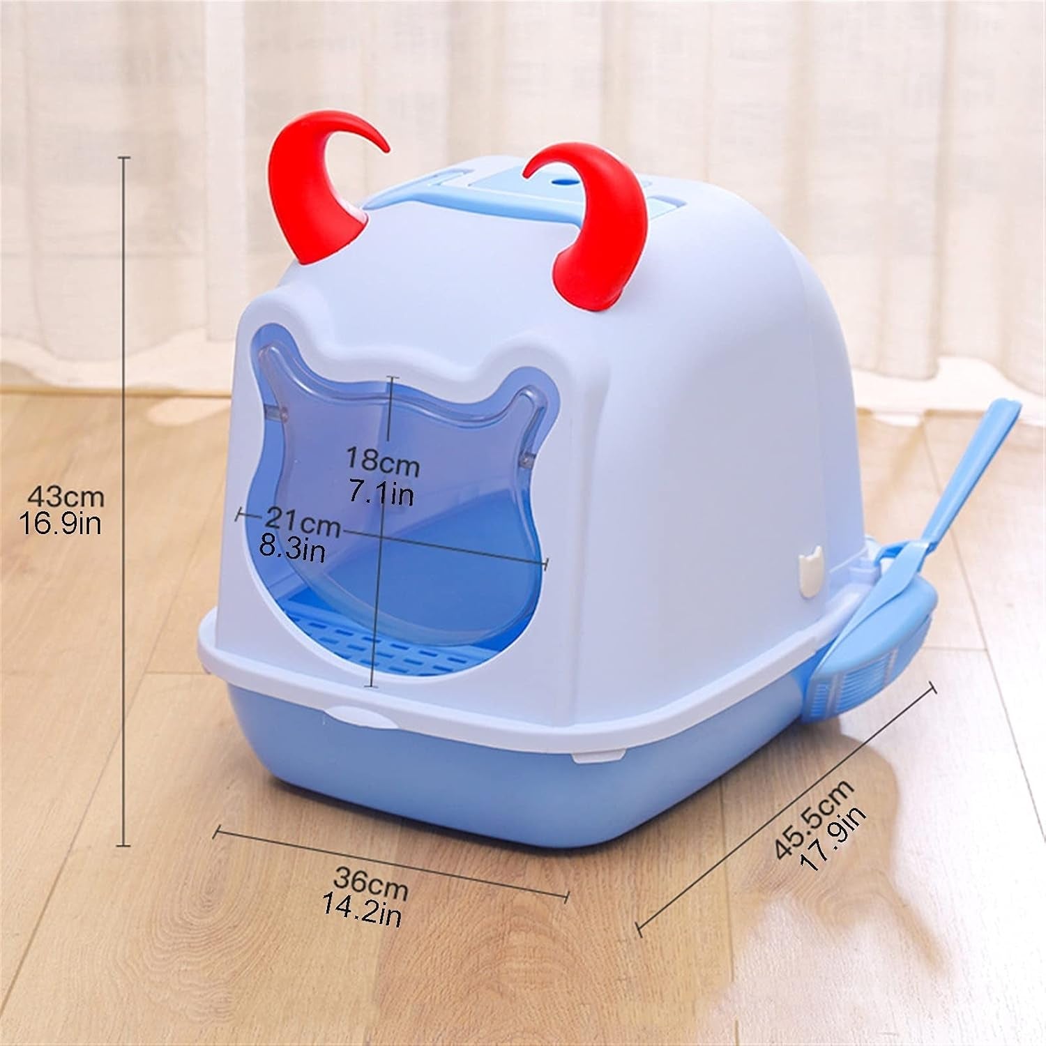 dog-potty-training-toilet-cat-litter-box-pan-with-scoop-and-hooded-cover-cute-large-cats-toilet-pet-kitty-enclosed-easy-cleana